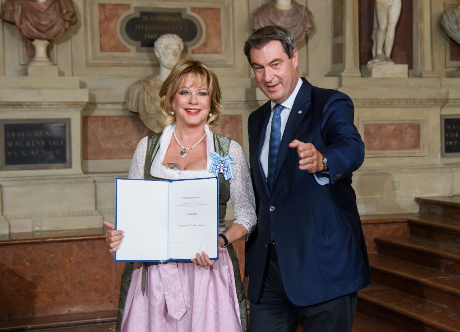 Lisa Fitz und MP Markus Söder